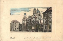 T3 Újvidék, Novi Sad; Izraelita Templom, Zsinagóga. W.L. Bp. 4230. Marijansky és Hohlfeld Kiadása / Synagogue (EK) - Ohne Zuordnung