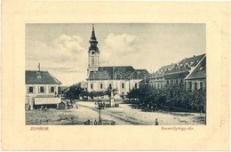 T3 Zombor, Sombor; Szent György Tér, Ortodox Templom, Kovacsits Radivoj, Szuppek Gyula üzlete. W. L. Bp. 3745. / Square, - Unclassified