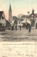 T2 1904 Knittelfeld, Stadt-Pfarrkirche Und Bahnstrasse / Church, Railway Street, Monument - Unclassified