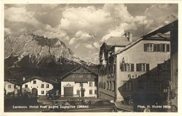 T1/T2 Lermoos, Hotel Post Gegen Zugspitze, Automobiles - Ohne Zuordnung