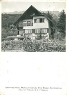 ** T2/T3 Mühlau, Innsbruck (Tirol); Karwendel-Heim, Ernst Stigler, Bankbeamter. Erbaut Mit Hilfe Der G. D. F. Wüstenrot  - Unclassified