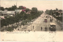 T2/T3 1901 Vienna, Wien II. Ausstellungstraße Im K. K. Prater, Rutschbahn, Toboggan / Exhibition Street, Horse-drawn Tra - Ohne Zuordnung