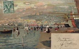 T3 Naples, Napoli; Carmine, Beach, Boats, Bathers (EB) - Ohne Zuordnung