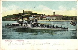 T2/T3 1903 Szamos Monitor Pozsonynál, Dunai Flottilla. 'Bediene Dich Allein / Szolgáld Ki Magad' Kiadása / Donau-Flottil - Ohne Zuordnung