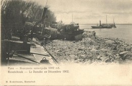 ** T2 1902 Ruse, Pyce, Roustchouk; Le Danube En Décembre / The Danube River In December, Ships In Ice Pack - Ohne Zuordnung