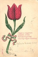 2 Db Régi Tulipános Irredenta Képeslap / 2 Hungarian Pre-1906 Irredenta Art Postcards With Tulips - Unclassified