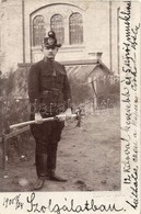 T2/T3 1905 Magyar Katona Szolgálati Dísz Egyenruhában / Hungarian Soldier In Service Uniform. Photo (EK) - Non Classificati