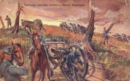 * T3 Tüzérségi Támadás Keleten, Nehéz Haubitzok / WWI K.u.K. Military Art Postcard With Heavy Howitzer Cannons. LP 2421. - Non Classificati