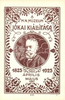 ** T1 1825-1925 A Budapesti Magyar Nemzeti Múzeum Jókai Kiállítása Emléklapja / Jókai Memorial Exhibition Advertisement - Ohne Zuordnung