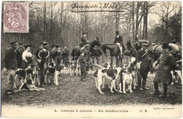 T2 Chasse A Courre, Au Rendez-vous / French Hunting Postcard With Hunting Dogs. TCV Card - Unclassified