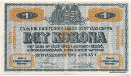 Ostffyasszonyfa / Hadifogolytábor 1916. Június 1. 1K Arab Sorozat és Sorszámmal T:III
Adamo HHO-2.3 - Non Classificati