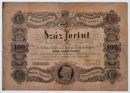 1848. 100Ft 'Kossuth Bankó' T:III,III- Szakadás A Szélén, Fo.
Hungary 1848. 100Ft 'Kossuth Banknote'  C:VG Tear At Edge, - Unclassified