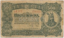 1923. 500K Nyomdahely Jelölés Nélkül T:III- - Unclassified