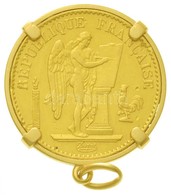 Franciaország 1878A 20Fr Au, Aranyozott Keretben (Br.:7,77g/0.900) T:2
France 1878A 20 Francs Au, In Gold Plated Frame ( - Sin Clasificación