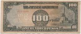 Fülöp-szigetek / Japán Megszállás 1944. 100P T:III Tűly.
Philippines / Japanese Occupation 1944. 100 Pesos C:needle Hole - Unclassified