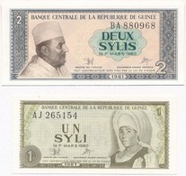 Guinea 1981. 1S + 2S T:I
Guinea 1981. 1 Syli + 2 Sylis C:I
Krause 20.a, 21.a - Unclassified