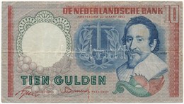 Hollandia 1953. 10G T:III 
Netherlands 1953. 10 Gulden C:F Krause 85 - Sin Clasificación