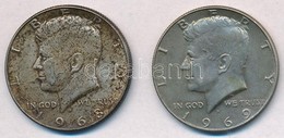 Amerikai Egyesült Államok 1968D-1969D 1/2$ Ag 'Kennedy' (2x) T:2 
USA 1968D-1969D 1/2 Dollar Ag 'Kennedy' (2x) C:XF - Ohne Zuordnung