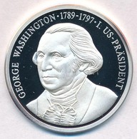 Németország 1991. 'George Washington - Az Amerika Egyesült Államok Elnökei' Jelzett Ag Emlékérem, Tanúsítvánnyal (15g/0. - Non Classificati