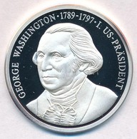 Németország 1991. 'George Washington - Az Amerika Egyesült Államok Elnökei' Jelzett Ag Emlékérem, Tanúsítvánnyal (15g/0. - Ohne Zuordnung