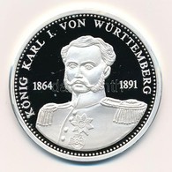 Németország 1992. 'I. Württembergi Károly - Német Királyok' Jelzett Ag Emlékérem, Tanúsítvánnyal (20g/0.999/40mm) T:PP
G - Non Classificati