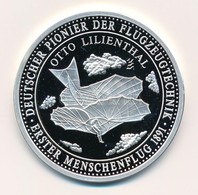 Németország 1992. 'Otto Lilienthal - A Német Történelem Csúcspontjai' Jelzett Ag Emlékérem, Tanúsítvánnyal (20g/0.999/40 - Ohne Zuordnung