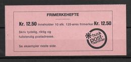 NORVEGE - 1975 - CARNET USAGE COURANT  **/MNH -TIMBRES à L'ENVERS - Viñetas De Franqueo [ATM]