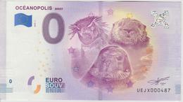 Billet Touristique 0 Euro Souvenir France 29 Océanopolis 2018-1 N°UEJX000487 - Essais Privés / Non-officiels
