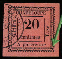 GUADELOUPE - TAXE N°  9 - TYPE 5 - 20 C ROSE - (cote Maury 475€) - Postage Due