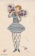 Illustrateur Mela Koehler - Woman With Flower - Koehler, Mela