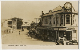 Fiji   Real Photo Thomson Street Suva Oceanic Steamship Company Offices 1933 The Rose Stereograph Armadale - Figi