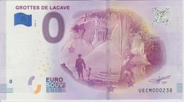 Billet Touristique 0 Euro Souvenir France 46 Grottes De Lacave 2018-2 N°UECM000238 - Essais Privés / Non-officiels