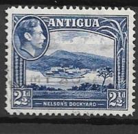 ANTIGUA     1938 King George VI, English Harbour, Nelson Dockyard, Fort James & St. John's Harbour USED - 1858-1960 Crown Colony