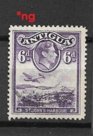 ANTIGUA     1938 King George VI, English Harbour, Nelson Dockyard, Fort James & St. John's Harbour USED - 1858-1960 Crown Colony