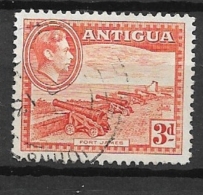 ANTIGUA     1938 King George VI, English Harbour, Nelson Dockyard, Fort James & St. John's Harbour USED - 1858-1960 Crown Colony
