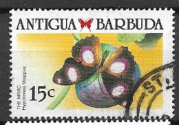 ANTIGUA 1988 Caribbean Butterflies   USED CANCLLED - Barbuda (...-1981)