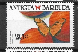 ANTIGUA 1988 Caribbean Butterflies   USED CANCLLED - Barbuda (...-1981)