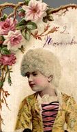 Découpi Femme Chevelure Blanche, Fleurs - Autres & Non Classés