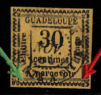 GUADELOUPE - TAXE N° 10 - 30 C  JAUNE  - TYPE 9 - COTE MAURY 450€ - Postage Due