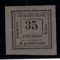 GUADELOUPE - TAXE N° 11 - 35c GRIS - BELLES MARGES - SANS GOMME. - Segnatasse