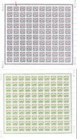 Denmark 1921 Red Cross, In Newprint Souvenir  Sheet Marked 175 II 10 øre +5  And 170 II 20 øre 0 10 Very Small Sheets - Blocchi & Foglietti