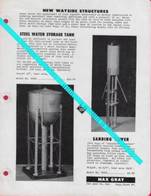 Catalogue MAX GRAY 1959 Feb Supplement Sheet No 9 Sanding Tower Water Thank - Customer Service Bulletin - Anglais