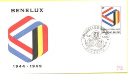 BELGIO - BELGIE - BELGIQUE - 1969 - 25 Ans Du Benelux - Bruxelles - FDC - 1961-1970