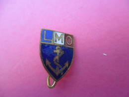 Insigne à épingle Ancien / Marine/Ligue Maritime/ LMO/Ancre De Marine/ Bronze Cloisonné émaillé/ Vers 1900-1930   MED280 - Other & Unclassified