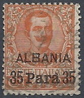 1902 ALBANIA USATO 35 PA SU 20 CENT - RR11956-3 - Albanie