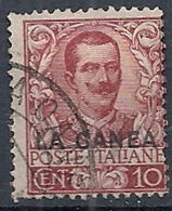 1905 LA CANEA USATO FLOREALE 10 CENT - RR12229 - La Canea