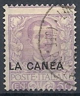 1905 LA CANEA USATO FLOREALE 50 CENT - RR12229 - La Canea