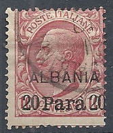 1907 LEVANTE ALBANIA USATO EFFIGIE 20 PA - RR12230 - Albanien