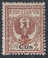 1912 EGEO COO AQUILA 2 CENT MH * - RR12391 - Egée (Coo)