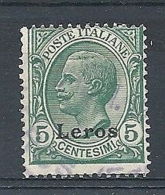 1912 EGEO LERO USATO 5 CENT - RR7829-4 - Aegean (Lero)